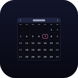 Mini Calendar — Data Studio chart