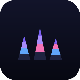 Pyramid Area Chart — Data Studio chart