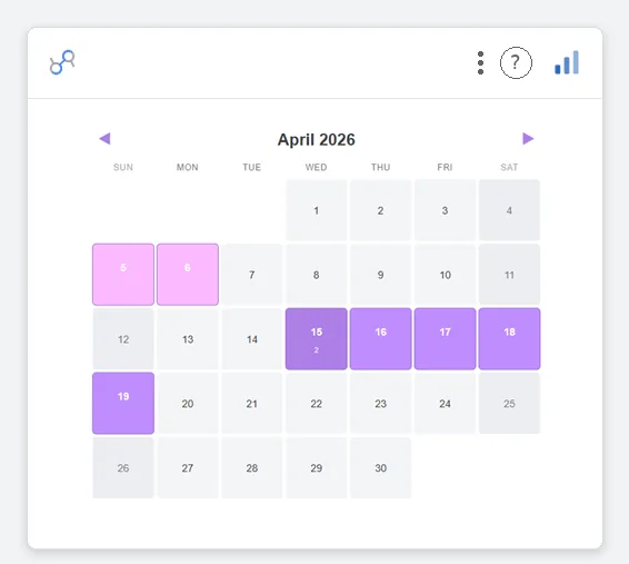 Mini Calendar — Data Studio screenshot